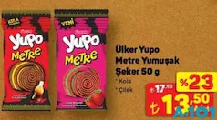 ÜLKER YUPO METRE YUMUŞAK ŞEKER 50 G fiyat ve kampanya bilgisi